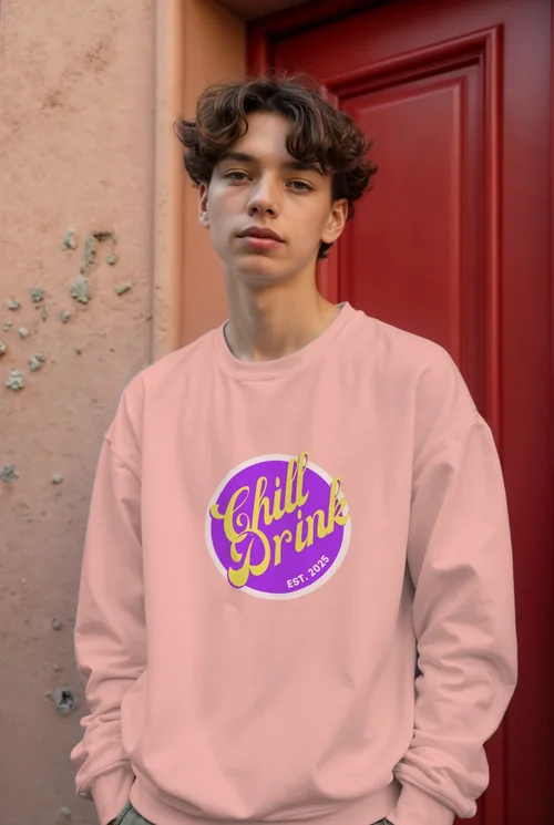 Mockup of Casual White Sweatshirt in Urban Setting