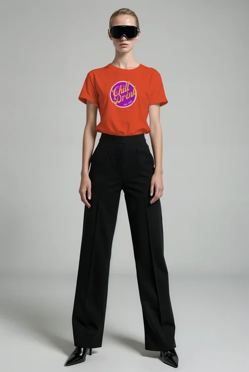 Stylish T-Shirt Mockup Featuring Confident Model in 8K