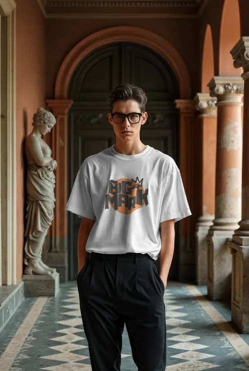 Stylish T-Shirt Mockup in Vintage-Inspired Setting