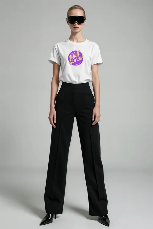 Stylish T-Shirt Mockup Featuring Confident Model in 8K