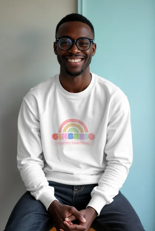 Mockup of a Young Adult in a Stylish Sweatshirt